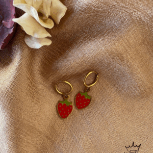 Σκουλαρίκια Strawberry Kiss Hoops